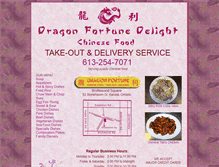 Tablet Screenshot of dragonfortunedelight.com